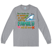 Heather Grey there's nowhere else i'd rather be than with my fa Long Sleeve Tee - MaliasSmallBusiness