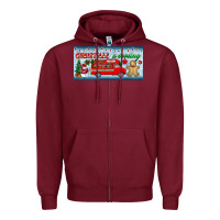 Burgundy christmas is coming license plate Zipper Hoodie - BundleAndBundleShop