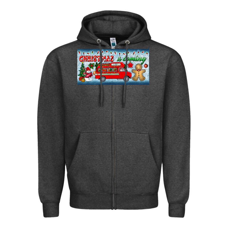 Christmas Is Coming License Plate Zipper Hoodie by BundleAndBundleShop | Teevron