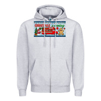 Heather Grey christmas is coming license plate Zipper Hoodie - BundleAndBundleShop
