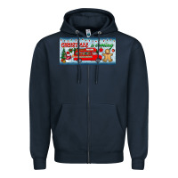 Navy christmas is coming license plate Zipper Hoodie - BundleAndBundleShop