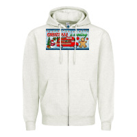 Oatmeal Heather christmas is coming license plate Zipper Hoodie - BundleAndBundleShop