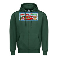 Sports Green christmas is coming license plate Zipper Hoodie - BundleAndBundleShop