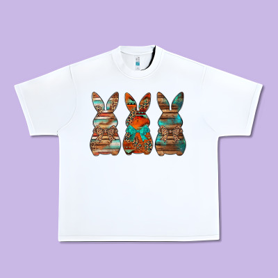 Western Easter Bunnies Urban Heavy Tee Designed By Jasminsmagicworld