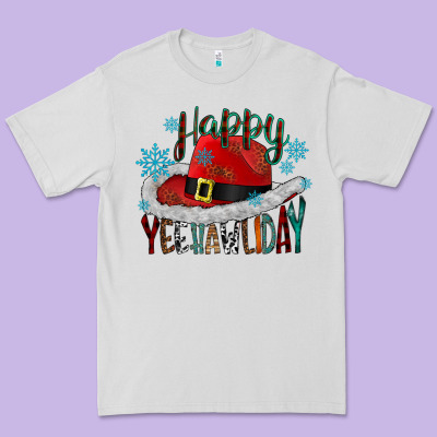 Happy Yeehawliday Premium Tee Designed By Cowhidedigitalart