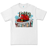 White happy yeehawliday Premium Tee - CowhideDigitalArt