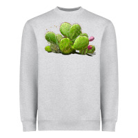 Heather Grey desert prickly pear cactus Heavyweight Sweatshirt - LillyAllenDesigns