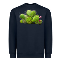 Navy desert prickly pear cactus Heavyweight Sweatshirt - LillyAllenDesigns