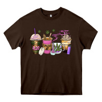Chocolate Brown weed coffee cups Heavy Core Tee - Zillion Design Studio