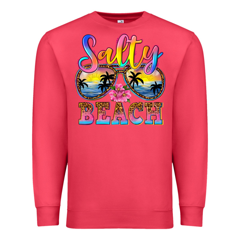 Salty Beach Premium Sweatshirt by NancyCooperArtShop | Teevron