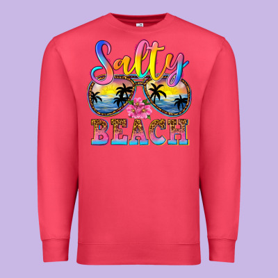 Salty Beach Premium Sweatshirt Designed By Nancycooperartshop