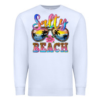 White Salty beach Premium Sweatshirt - NancyCooperArtShop
