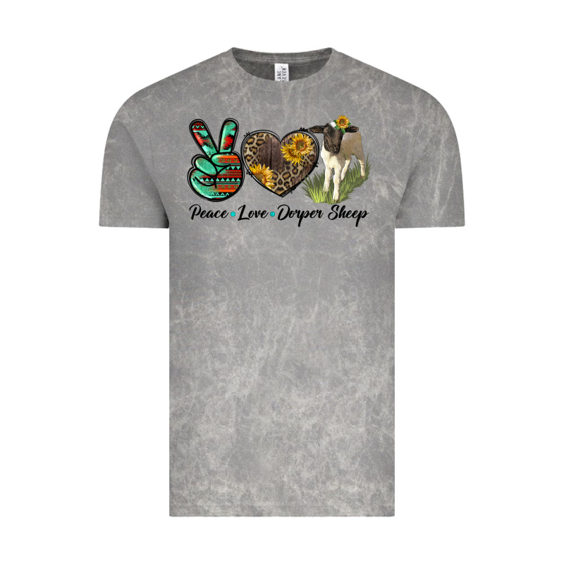 Peace Love Dorper Sheep Vintage Tee by LillyAllenDesigns | Teevron