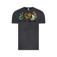 Vintage Black Peace Love Dorper Sheep Vintage Tee - LillyAllenDesigns