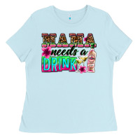 Baby Blue mama needs a drink Ladies Tee - Zillion Design Studio