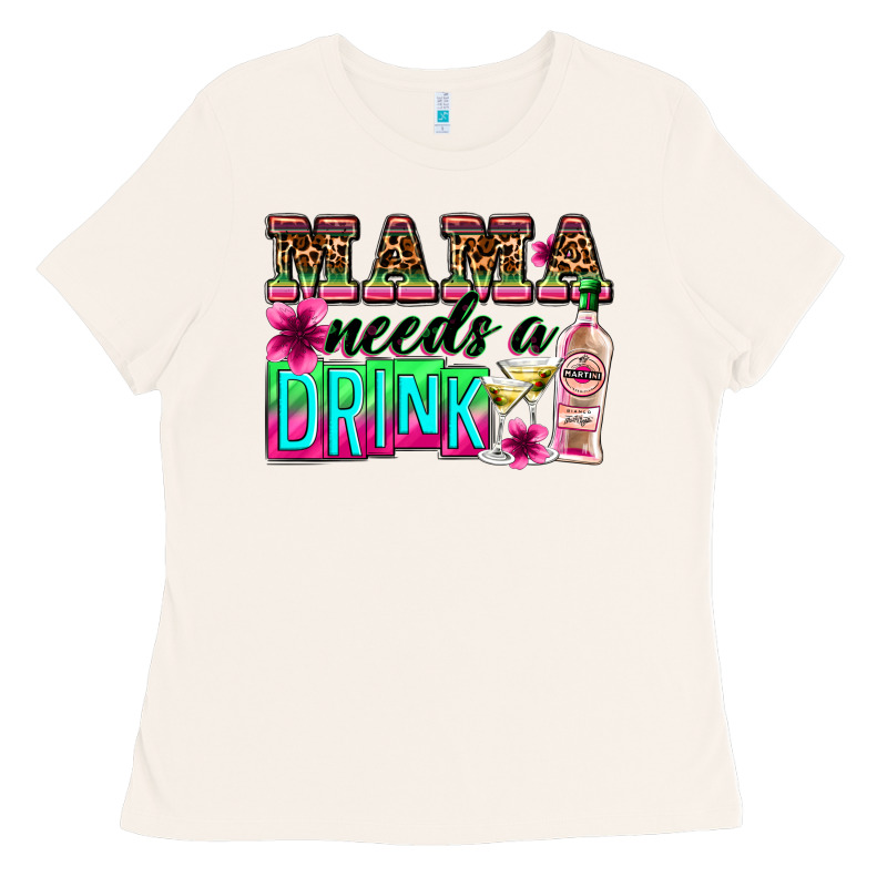 Mama Needs A Drink Ladies Tee by Zillion Design Studio | Teevron