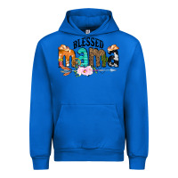 Cobalt Blessed Mama Urban Hoodie - CowCowDesign