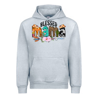 Heather Grey Blessed Mama Urban Hoodie - CowCowDesign