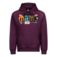 Mauve Wine Blessed Mama Urban Hoodie - CowCowDesign