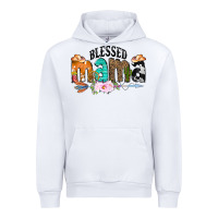 White Blessed Mama Urban Hoodie - CowCowDesign