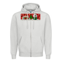 Dove Grey noel Zipper Hoodie - BundleAndBundleShop