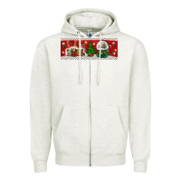 Oatmeal Heather noel Zipper Hoodie - BundleAndBundleShop