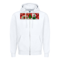 White noel Zipper Hoodie - BundleAndBundleShop