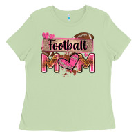 Matcha football mom with leopard Ladies Tee - Zillion Design Studio
