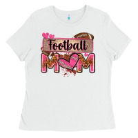 Football Mom With Leopard Ladies Tee | Teevron