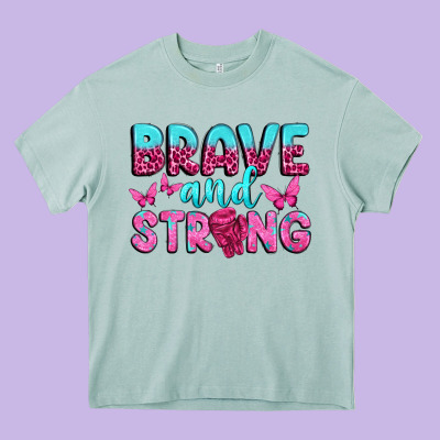 Brave And Strong Heavy Core Tee Designed By Texasbilliewilder