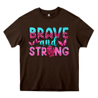 Chocolate Brown Brave and Strong Heavy Core Tee - texasbilliewilder
