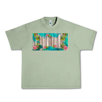 Oil Green western floral  license plate template Urban Heavy Tee - BarkalooDesign