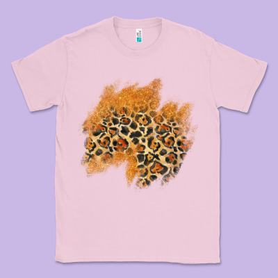 Leopard Glitter Patch Classic Tee Designed By Adodesignshop