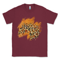 Burgundy leopard glitter patch Classic Tee - AdoDesignShop