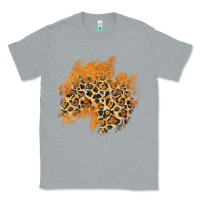 Heather Grey leopard glitter patch Classic Tee - AdoDesignShop