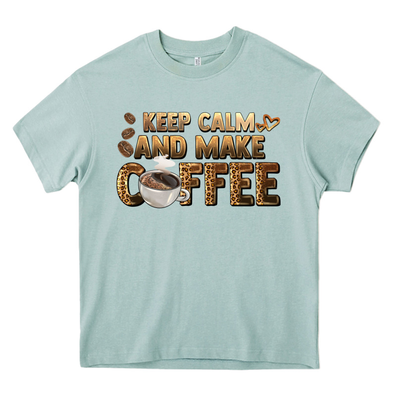 Keep Calm And Make Coffee Heavy Core Tee by BarkalooDesign | Teevron