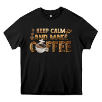 Black keep calm and make coffee Heavy Core Tee - BarkalooDesign