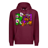 Burgundy Halloween RN Registered Nurse Premium Hoodie - NancyCooperArtShop