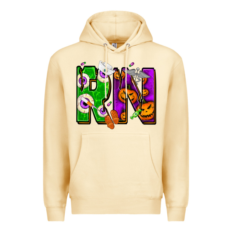 Halloween Rn Registered Nurse Premium Hoodie by NancyCooperArtShop | Teevron