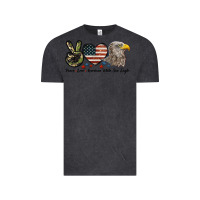 Vintage Black Peace Love American White Sea Eagle Vintage Tee - LillyAllenDesigns