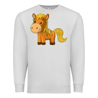 Dove Grey cute horse Premium Sweatshirt - texasbilliewilder