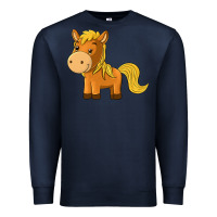 Navy cute horse Premium Sweatshirt - texasbilliewilder