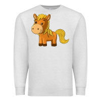 Oatmeal Heather cute horse Premium Sweatshirt - texasbilliewilder