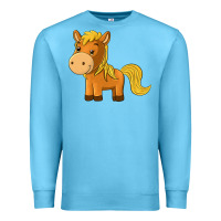 Ocean Blue cute horse Premium Sweatshirt - texasbilliewilder