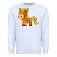 White cute horse Premium Sweatshirt - texasbilliewilder