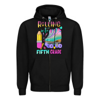 Black rolling into fifth grade Zipper Hoodie - BundleAndBundleShop