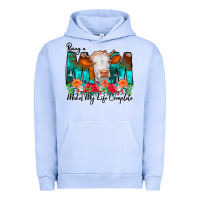 Pigment Grape Ice Being a Mom Makes My Life Complete Urban Hoodie - CowCowDesign