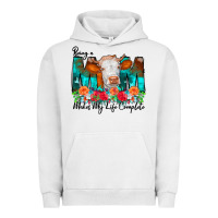 Pigment Lunar Rock Being a Mom Makes My Life Complete Urban Hoodie - CowCowDesign
