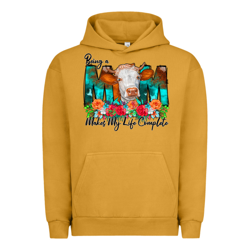 Being A Mom Makes My Life Complete Urban Hoodie by CowCowDesign | Teevron