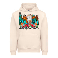 Sandshell Being a Mom Makes My Life Complete Urban Hoodie - CowCowDesign